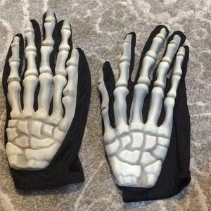 Halloween skeleton gloves size adult